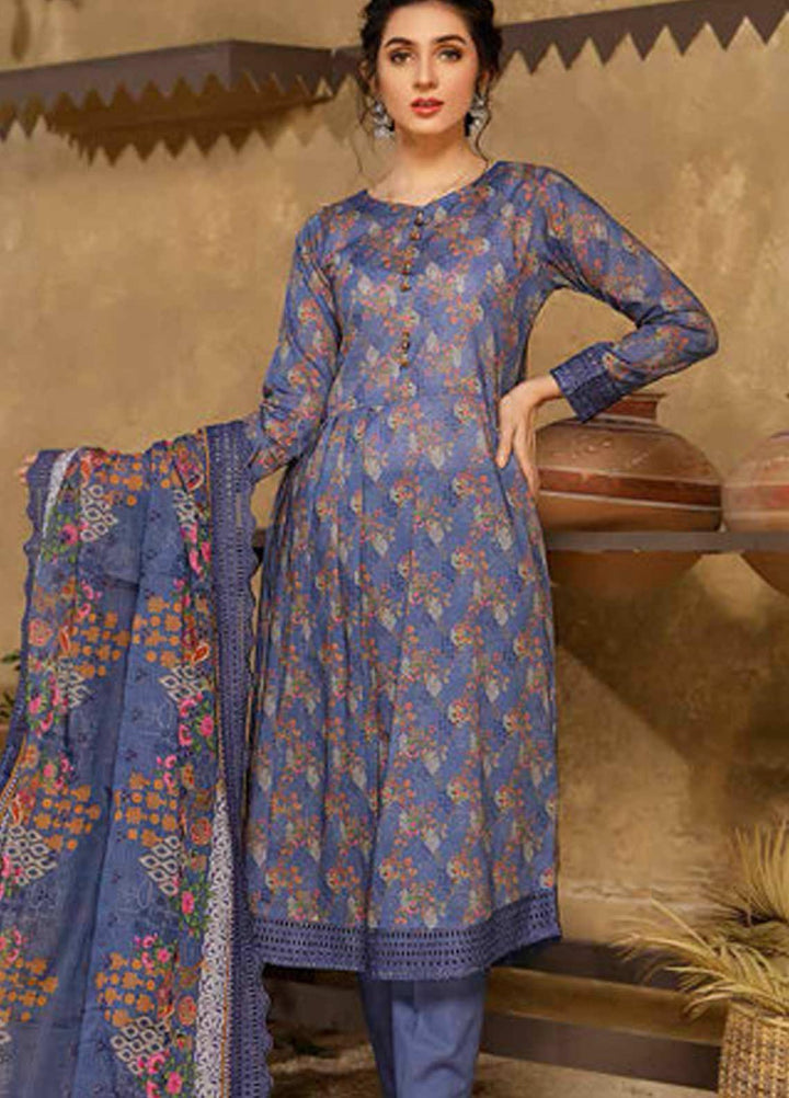 Mashal by Riaz Arts Embroidered Lawn Suits Unstitched 3 Piece RA21MH ML-10 - Summer Collection
