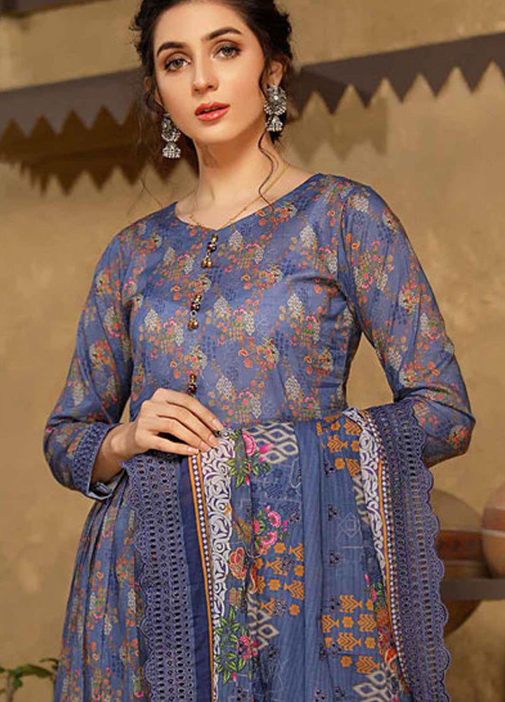 Mashal by Riaz Arts Embroidered Lawn Suits Unstitched 3 Piece RA21MH ML-10 - Summer Collection