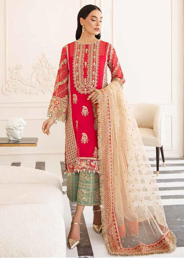Mashal-e-Mahtaab By Serene Embroidered Chiffon Suits Unstitched 3 Piece S-1056 Tasawur - Summer Collection