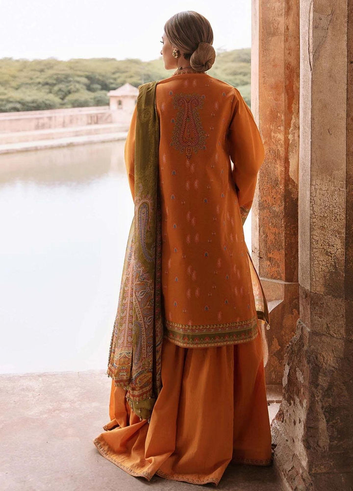 Mashriki Embroidered Lawn Suits Unstitched 3 Piece MSH21L 01A - Summer Collection