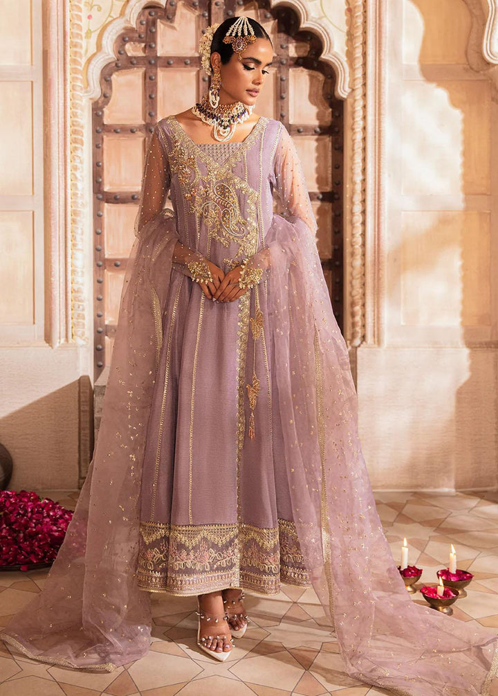 AJR Couture - Abbas Jamil Rajpoot Pret Embroidered Raw silk 3 Piece Suit Anarkali