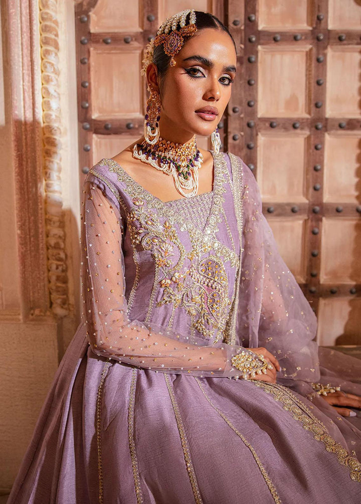 AJR Couture - Abbas Jamil Rajpoot Pret Embroidered Raw silk 3 Piece Suit Anarkali