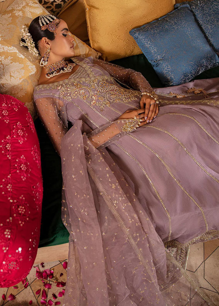 AJR Couture - Abbas Jamil Rajpoot Pret Embroidered Raw silk 3 Piece Suit Anarkali