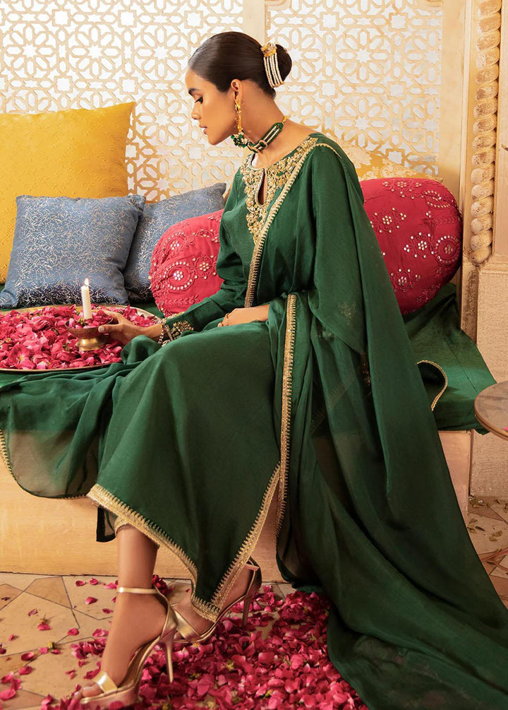 AJR Couture - Abbas Jamil Rajpoot Pret Embroidered Raw silk 3 Piece Suit Maya