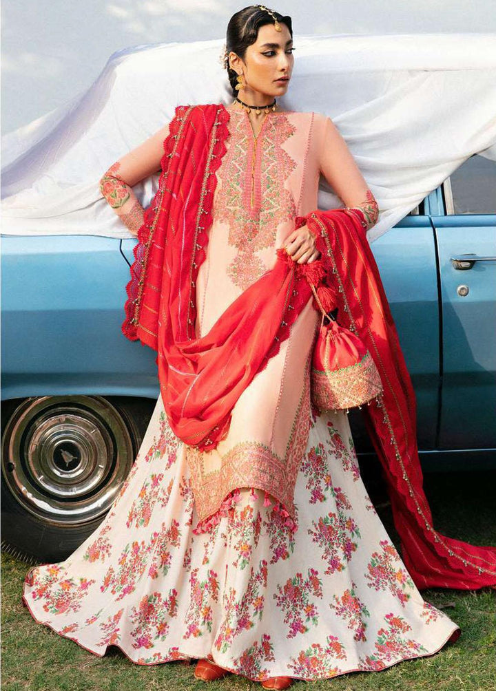 Mausam by Hussain Rehar Embroidered Lawn Suits Unstitched 3 Piece HRR23M Gulmendi - Eid Collection