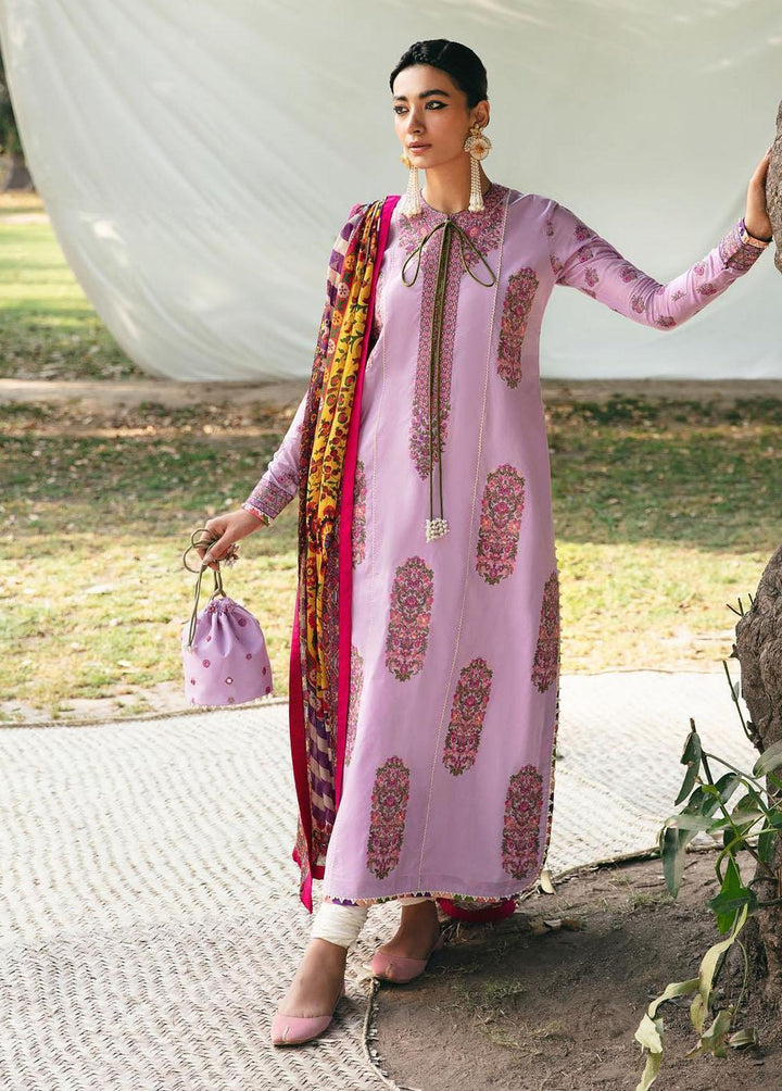 Mausam by Hussain Rehar Embroidered Lawn Suits Unstitched 3 Piece HRR23M Kasni - Eid Collection