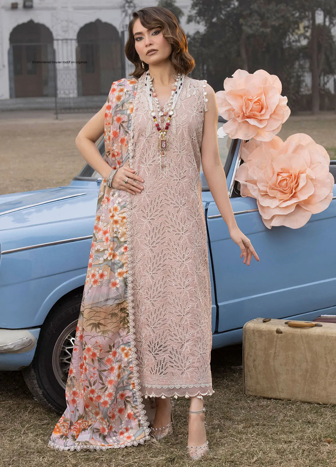 Maya By Faixa Faixal Embroidered Schiffli Suit Unstitched 3 Piece FFX24M Nazli - Summer Collection