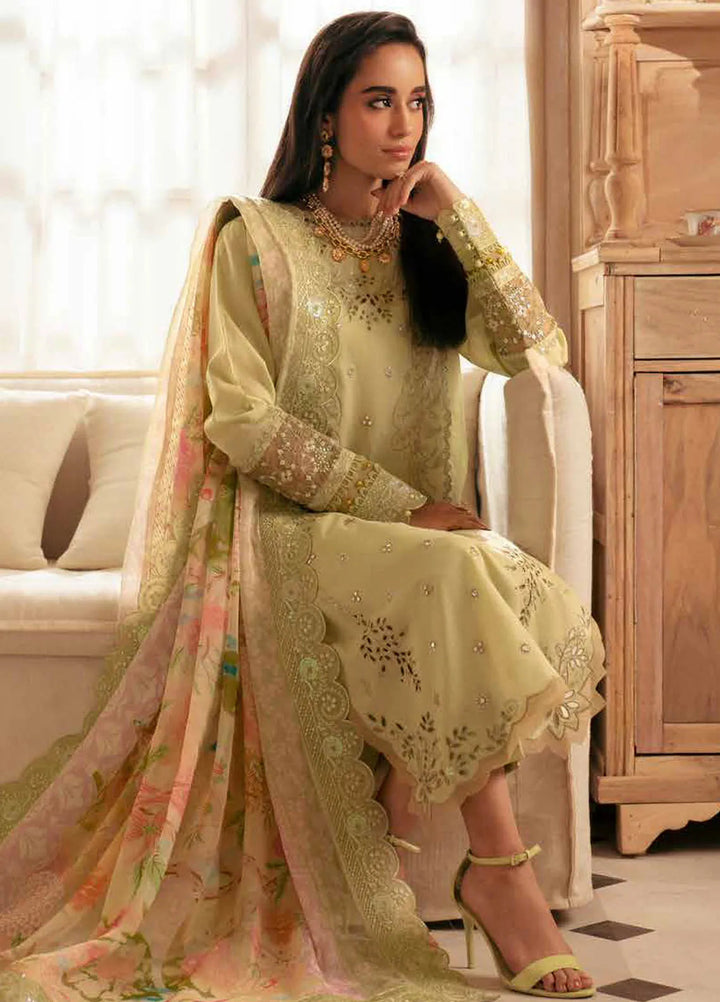 Maya By Nureh  Embroidered Lawn Suit Unstitched 3 Piece NU24ML NS-143 - Summer Collection