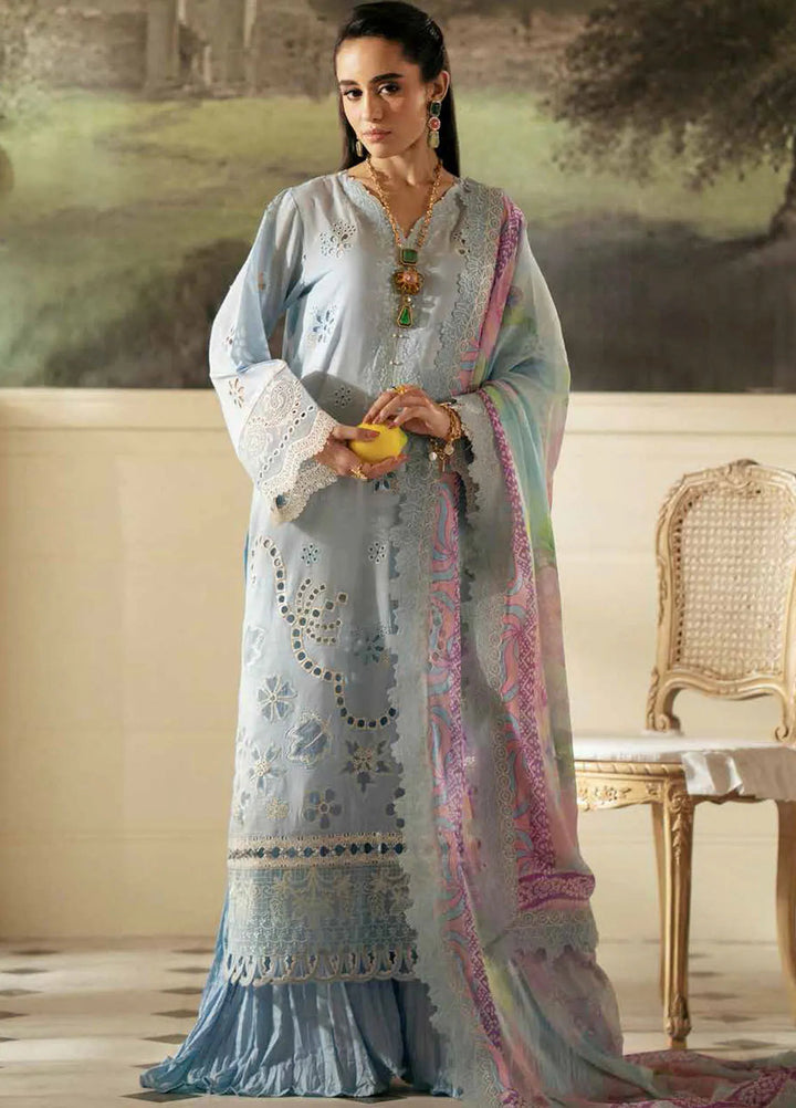 Maya By Nureh  Embroidered Lawn Suit Unstitched 3 Piece NU24ML NS-145 - Summer Collection