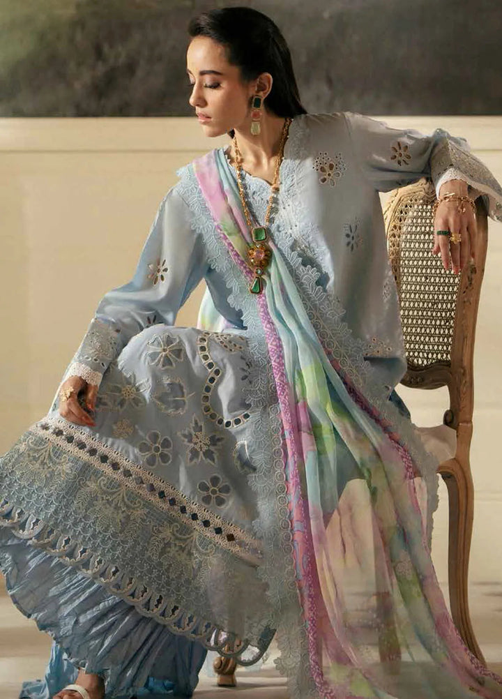 Maya By Nureh  Embroidered Lawn Suit Unstitched 3 Piece NU24ML NS-145 - Summer Collection
