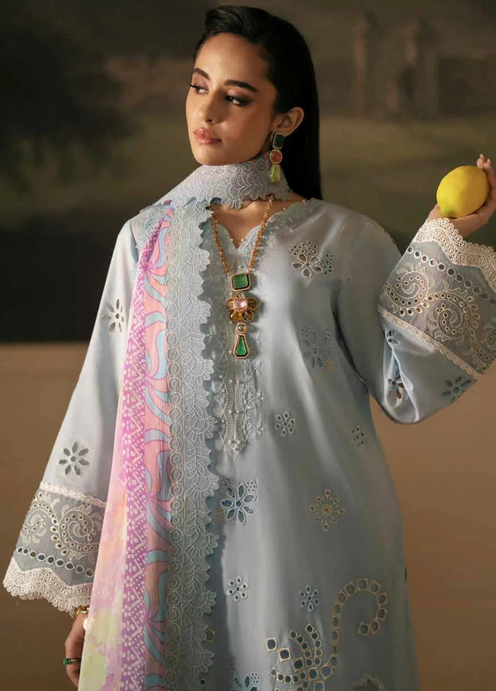Maya By Nureh  Embroidered Lawn Suit Unstitched 3 Piece NU24ML NS-145 - Summer Collection