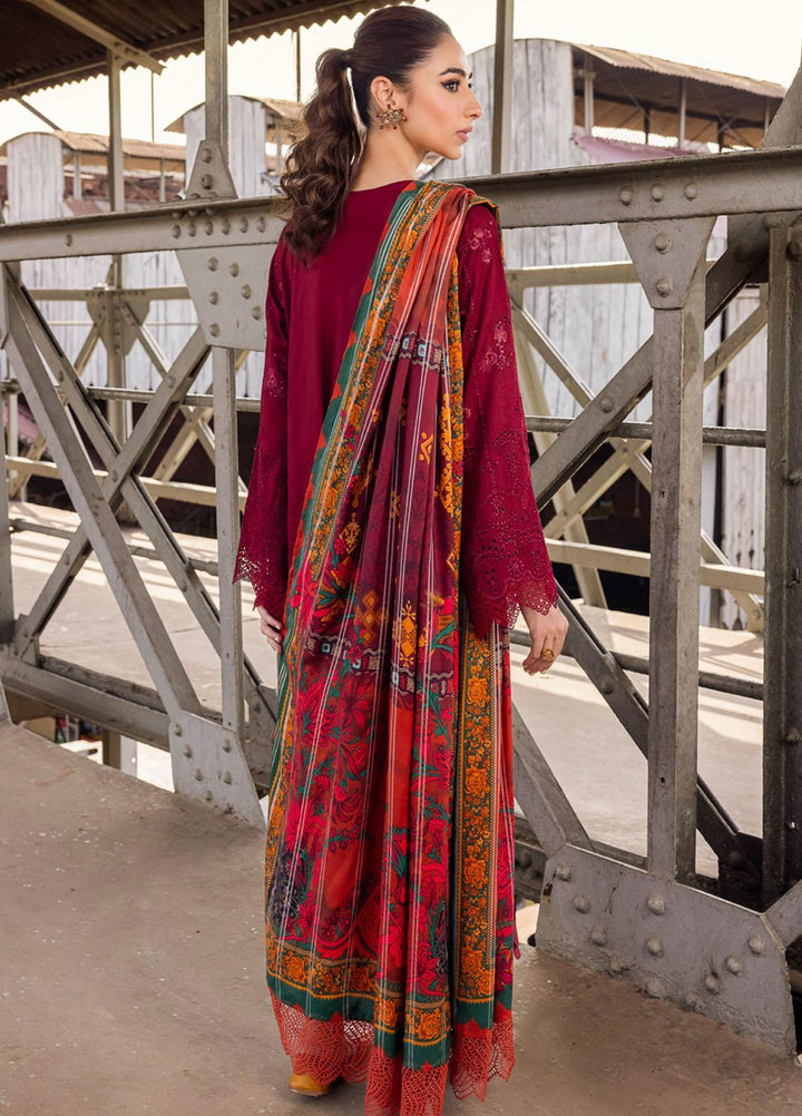 Maya By Nureh Embroidered Linen Suits Unstitched 3 Piece NU23MEL NS-95 - Formal Collection