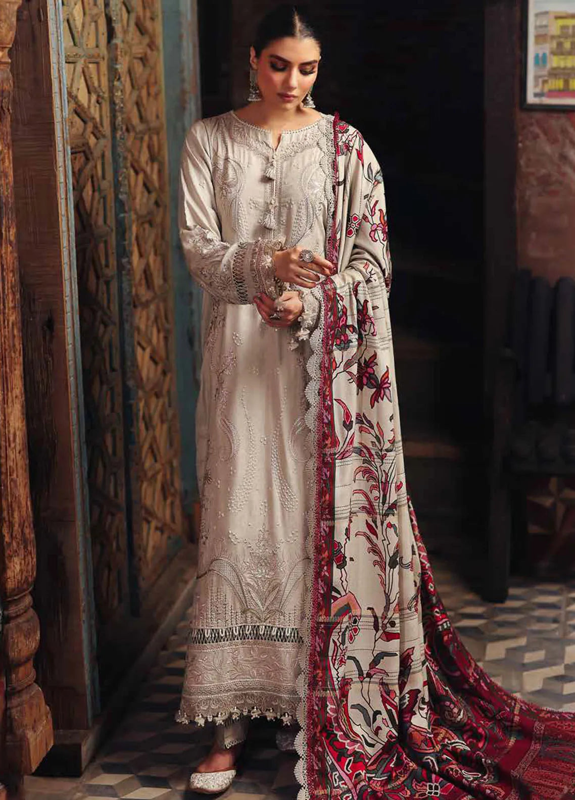Maya by Nureh Embroidered Linen Suits Unstitched 3 Piece NU25ML NW-103 - Winter Collection main image 0