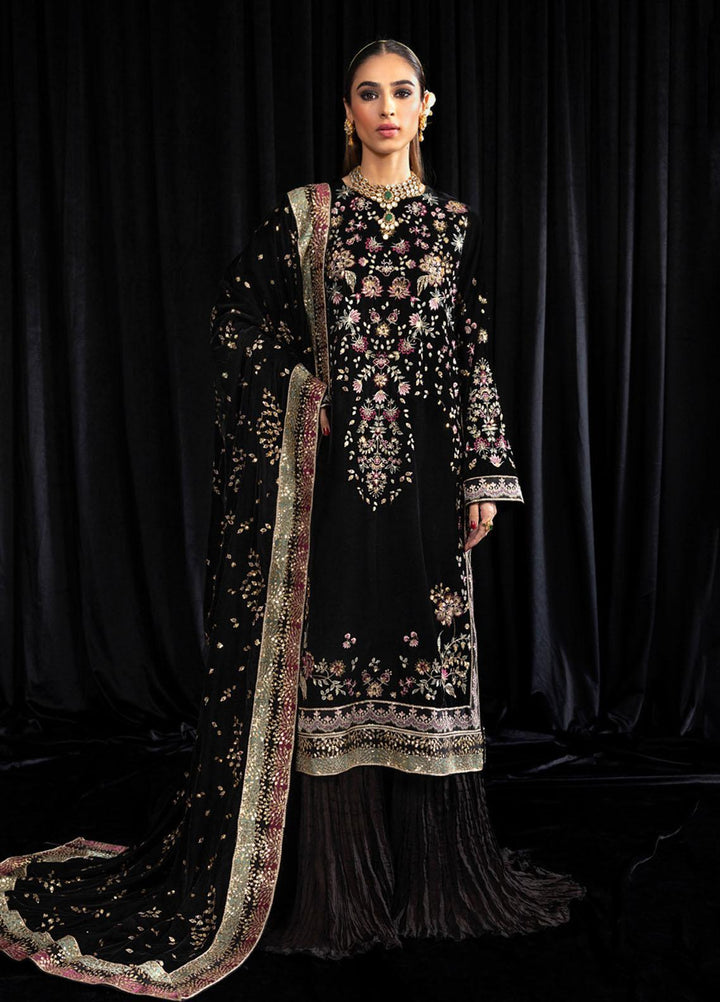 Maya By Nureh Embroidered Velvet Suits Unstitched 3 Piece NU23MYV NS-104 Kiyara - Winter Collection
