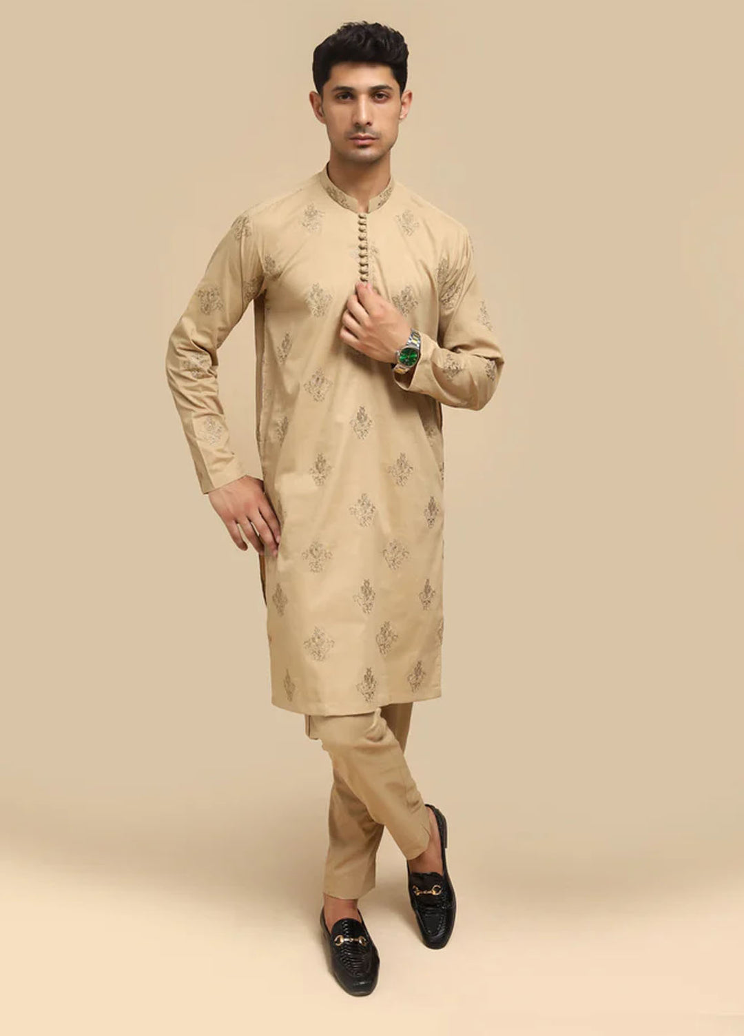 Mazham Pret Embroidered Wash N wear Kurta Pajama ISCEKT-MED1111