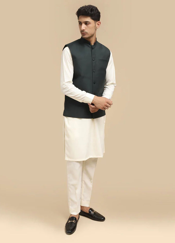 Mazham Pret Plain Blended 3 Piece Suit BKTWAGSW