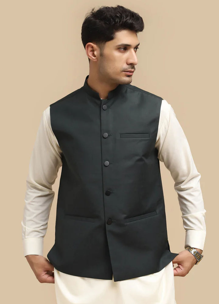 Mazham Pret Plain Blended 3 Piece Suit BKTWAGSW