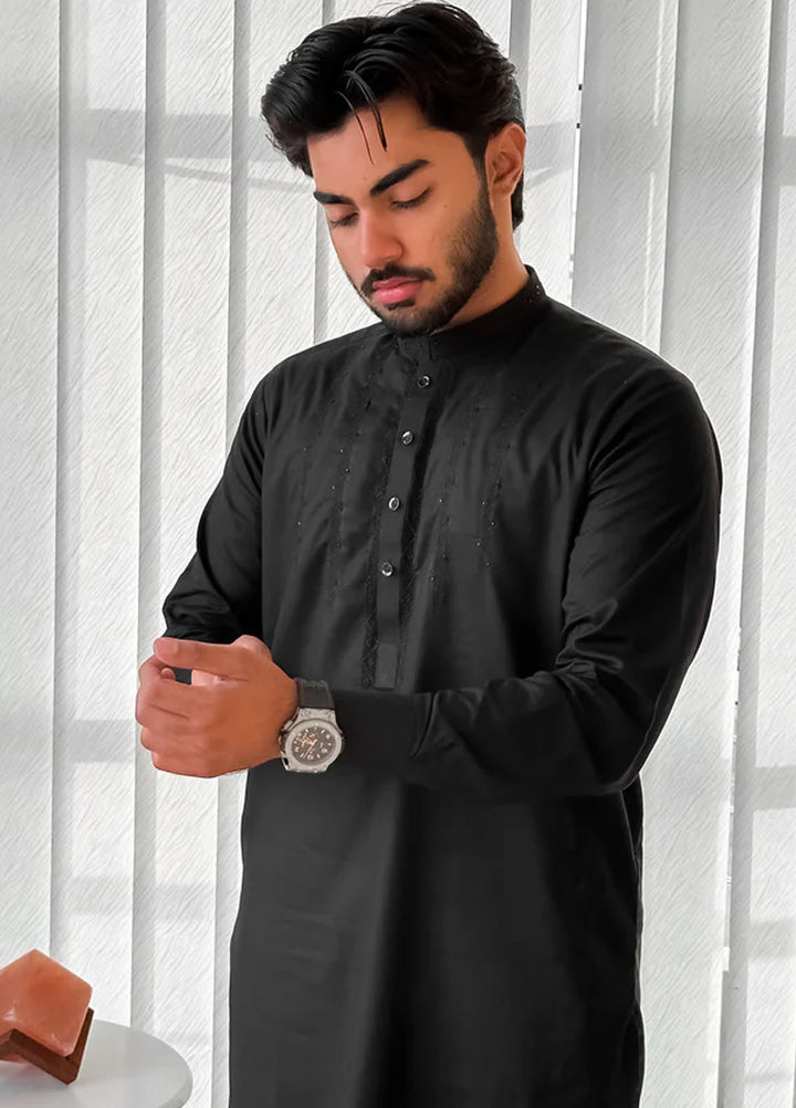 Mazham Pret Plain Cotton Kurta-Shalwar BMT4-S