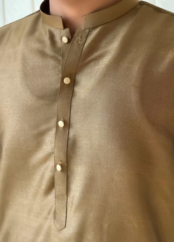 Mazham Pret Plain Raw Silk Kurta-Pajama BKT-S-M