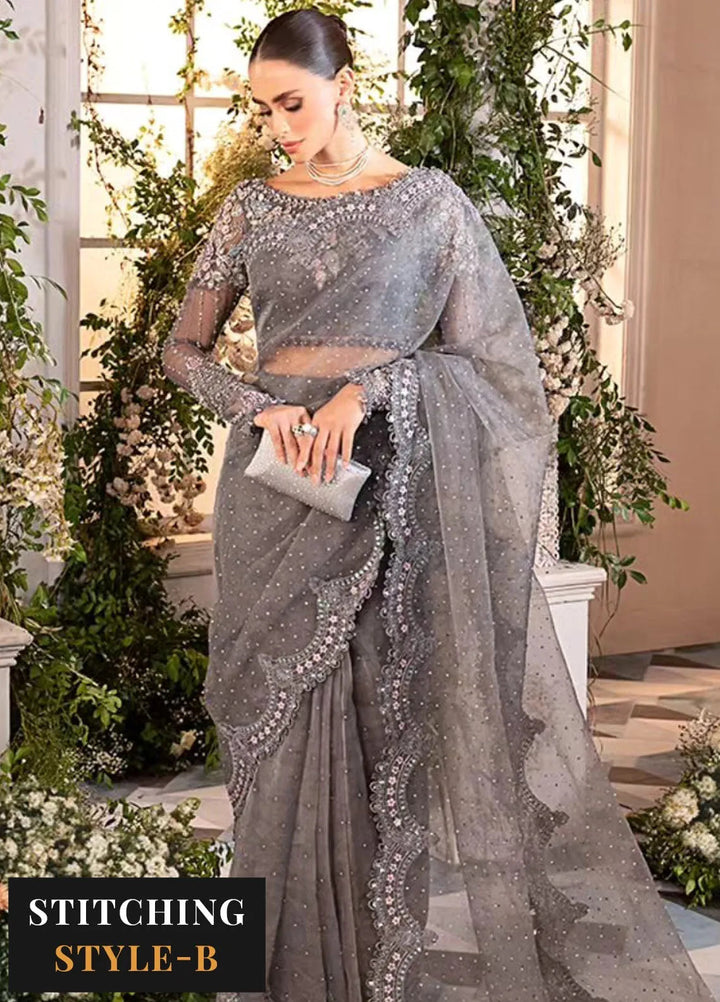 Mbroidered By Maria B Embroidered Suit Unstitched 3 Piece MB24MW D-02 - Wedding Collection