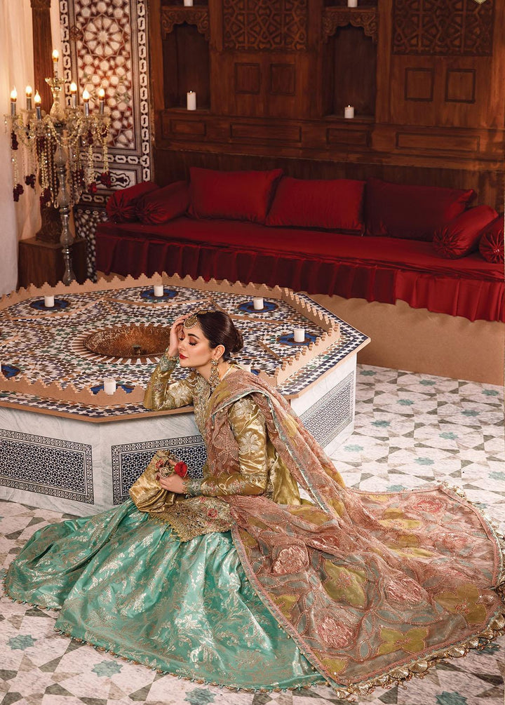 Mbroidered by Maria B Embroidered Tissue Suits Unstitched 4 Piece MB22WD D3 - Wedding Collection