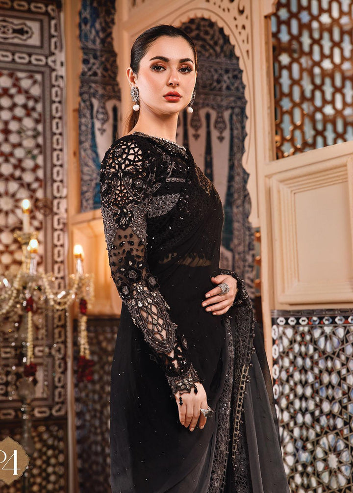 Mbroidered by Maria B Embroidered Organza  Unstitched Saree MB22WD D4 - Wedding Collection