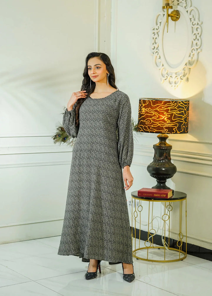 Mebae Apparels Pret Printed Crepe 1 Piece Serene Bloom Maxi