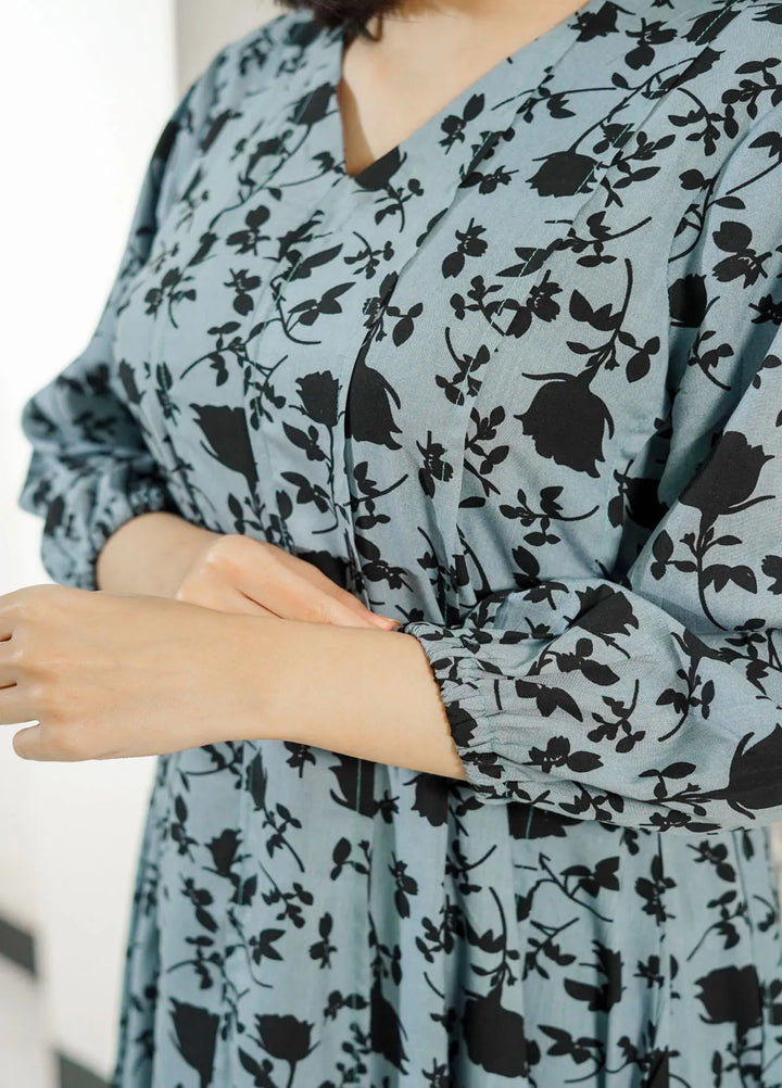 Mebae Apparels Pret Printed Linen 1 Piece Grace Floral Print Maxi