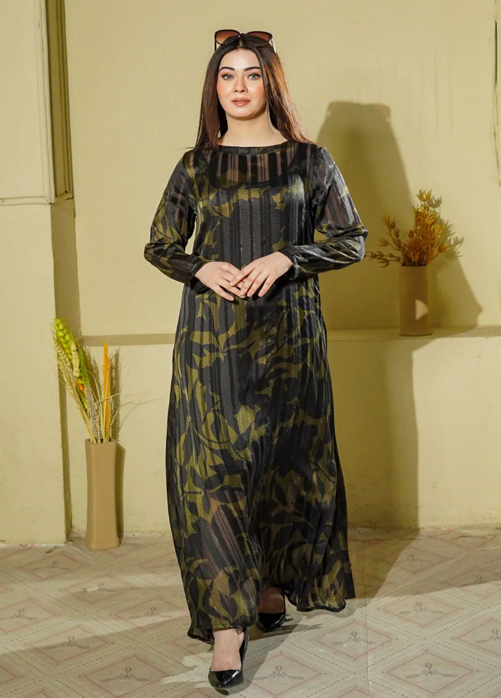 Mebae Apparels Pret Printed Viscose 1 Piece Emerald Glow Long Shirt