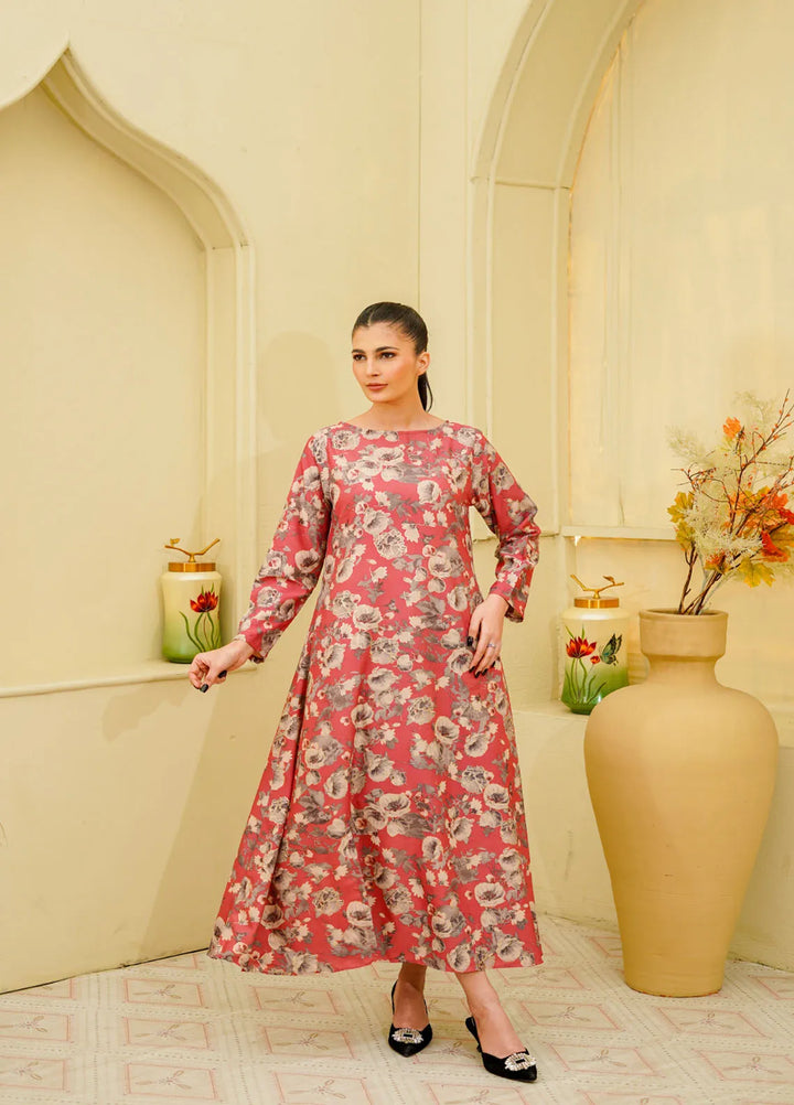 Mebae Apparels Pret Printed Viscose 1 Piece Rosewood Bloom Maxi