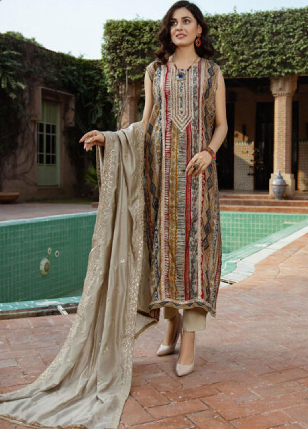 Meerab Shahid Pret Schiffli 2 Piece MS22PSH SB 21007