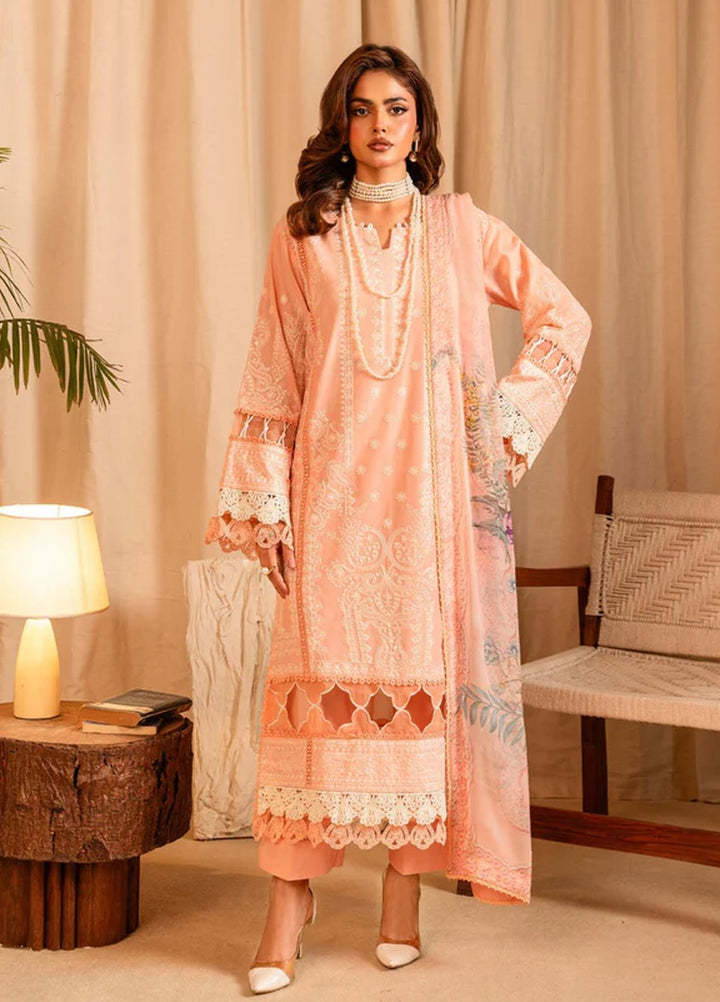 Meerak Pret Embroidered Cotton 3 Piece Suit Glimora