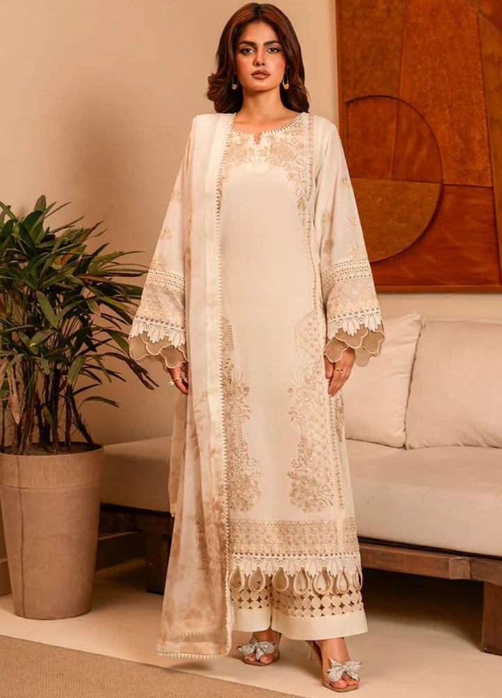 Meerak Pret Embroidered Cotton 3 Piece Suit Novera