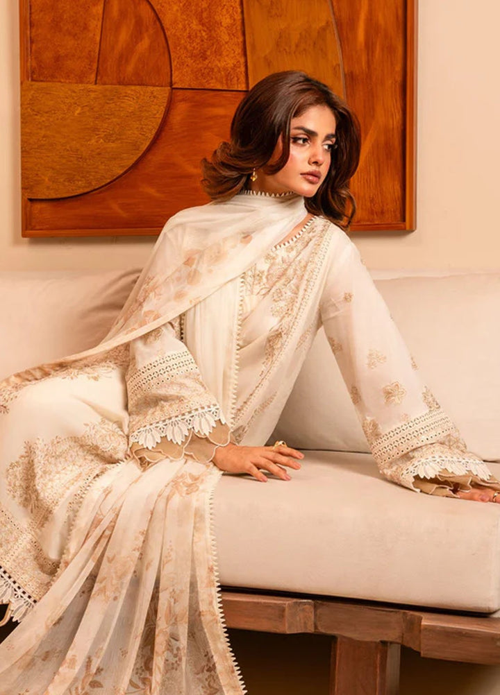 Meerak Pret Embroidered Cotton 3 Piece Suit Novera