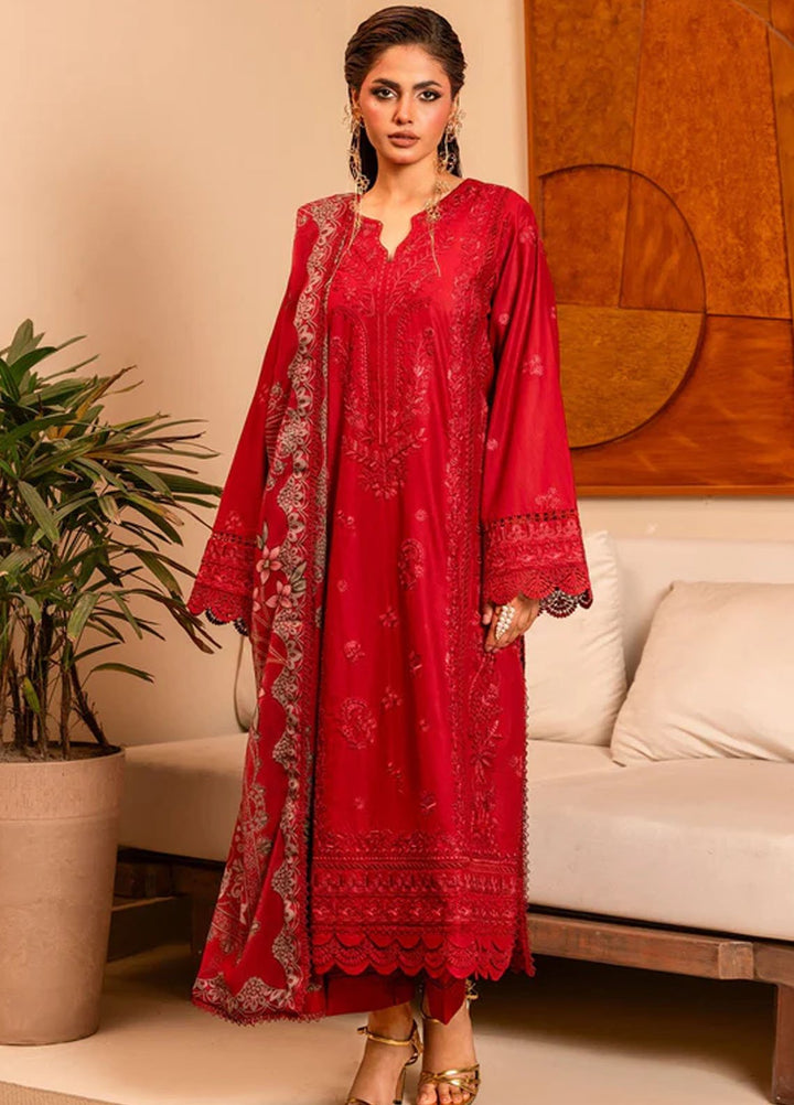 Meerak Pret Embroidered Cotton 3 Piece Suit Roumera