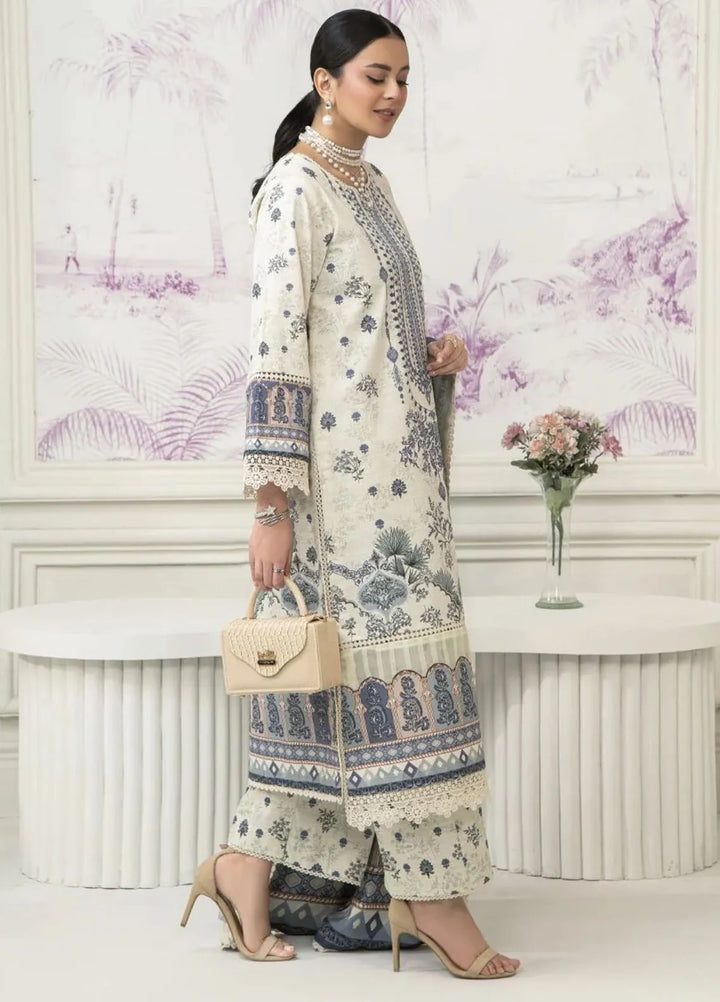 Meerak Pret Printed Khaddar 3 Piece Suit Zenith