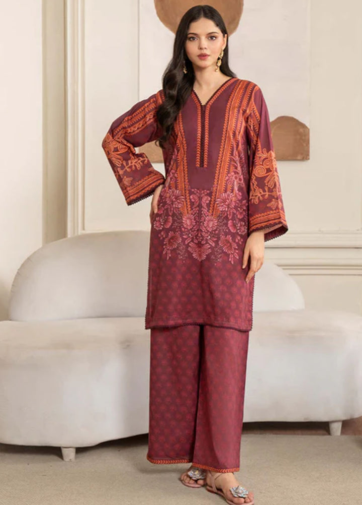 Meerak Pret Printed Lawn 2 Piece Suit Begonia