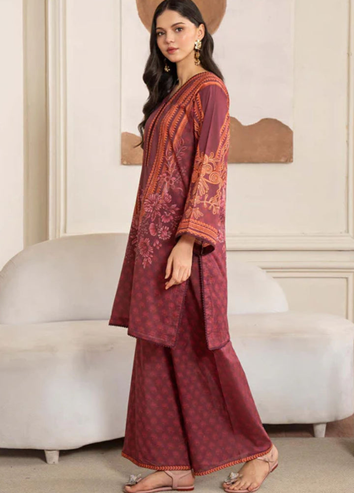 Meerak Pret Printed Lawn 2 Piece Suit Begonia