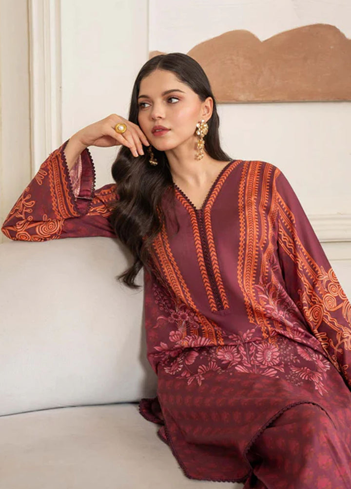 Meerak Pret Printed Lawn 2 Piece Suit Begonia