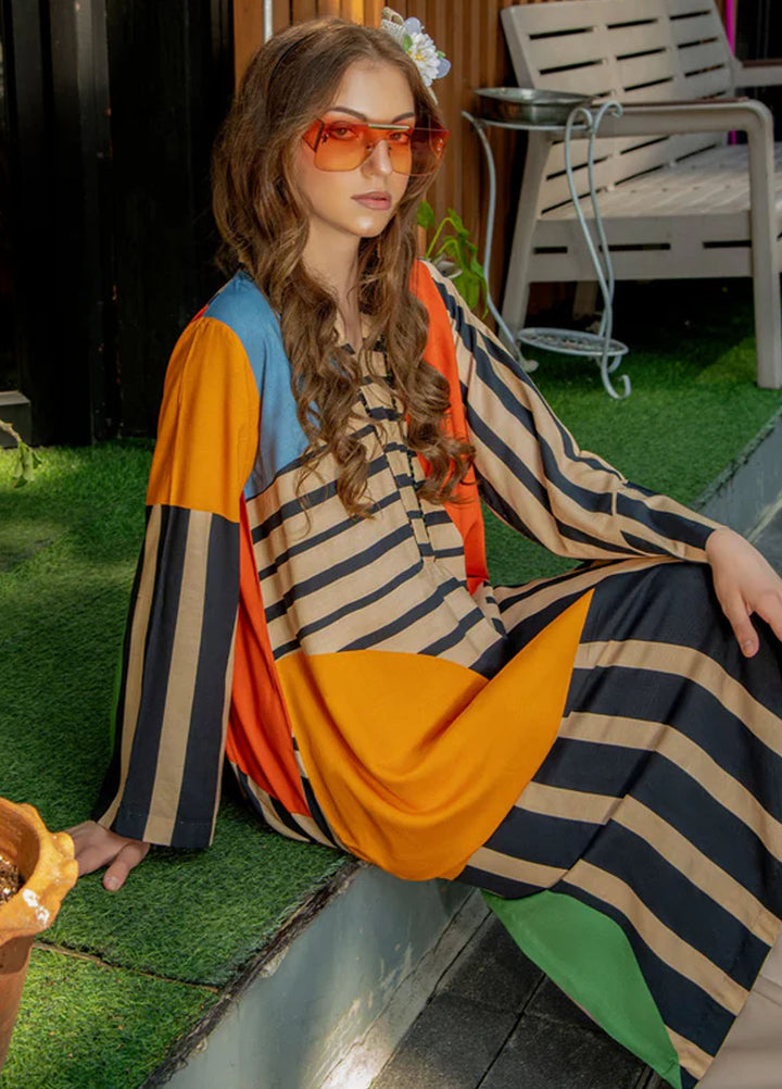 Meerak Pret Printed Lawn 1 Piece Suit D-10