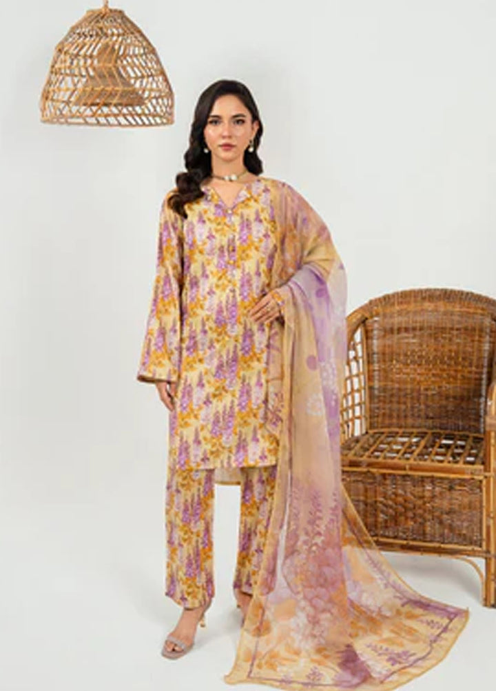 Meerak Pret Printed Silk 3 Piece Suit Celmira