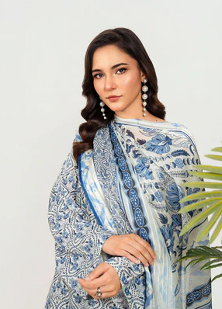 Meerak Pret Printed Silk 3 Piece Suit Halviera