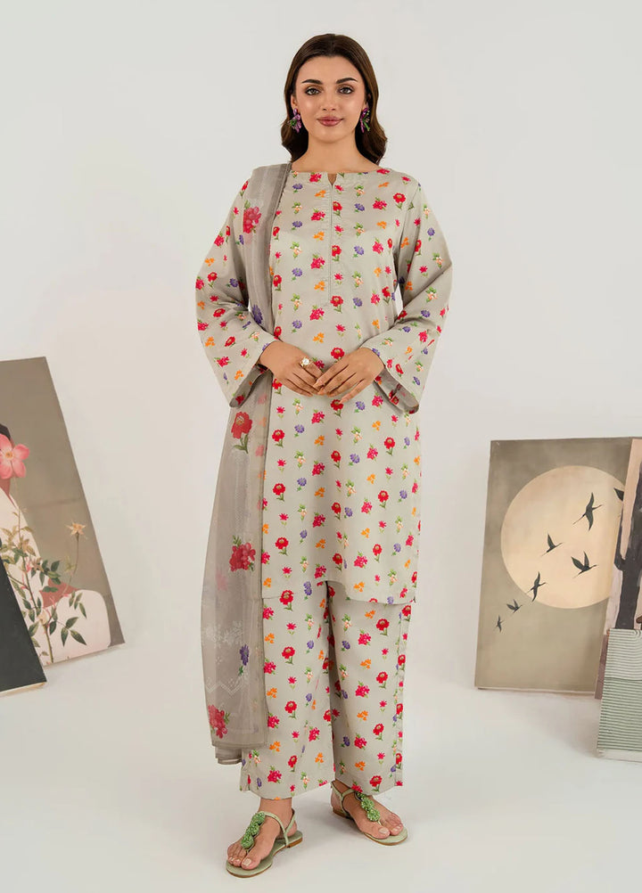 Meerak Pret Printed Silk 3 Piece Suit Mistara