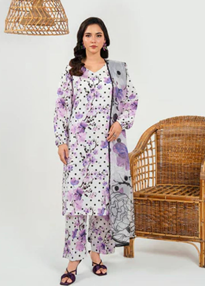 Meerak Pret Printed Silk 3 Piece Suit Purvessa