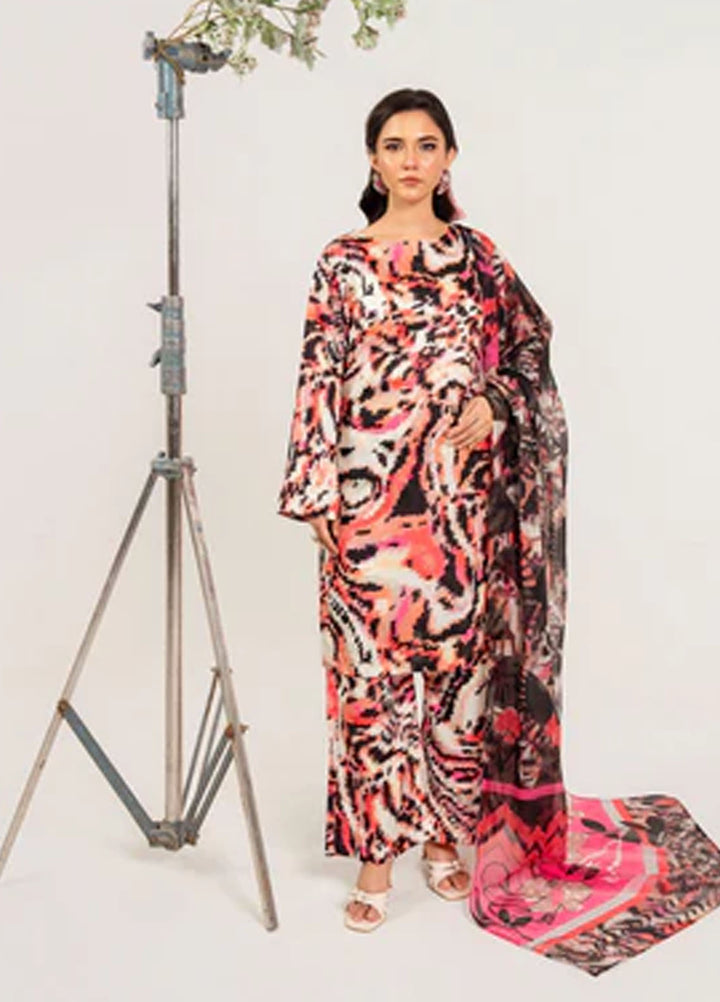 Meerak Pret Printed Silk 3 Piece Suit Ravleenah