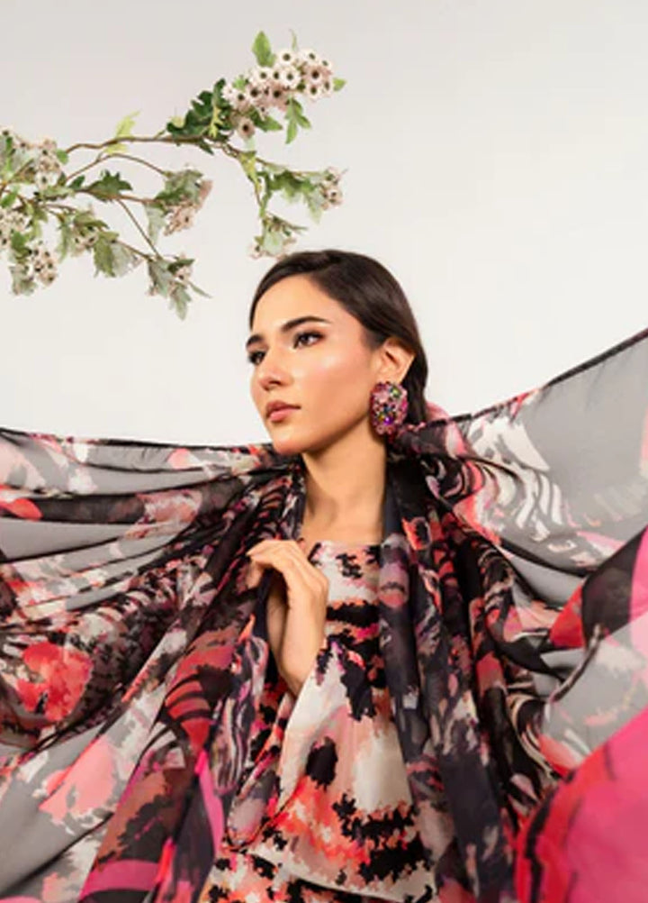 Meerak Pret Printed Silk 3 Piece Suit Ravleenah