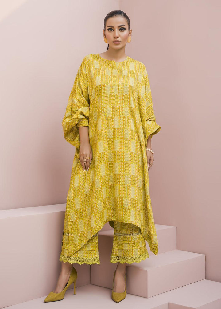 Meerak Pret Printed Raw Silk 2 Piece Suit Lumina