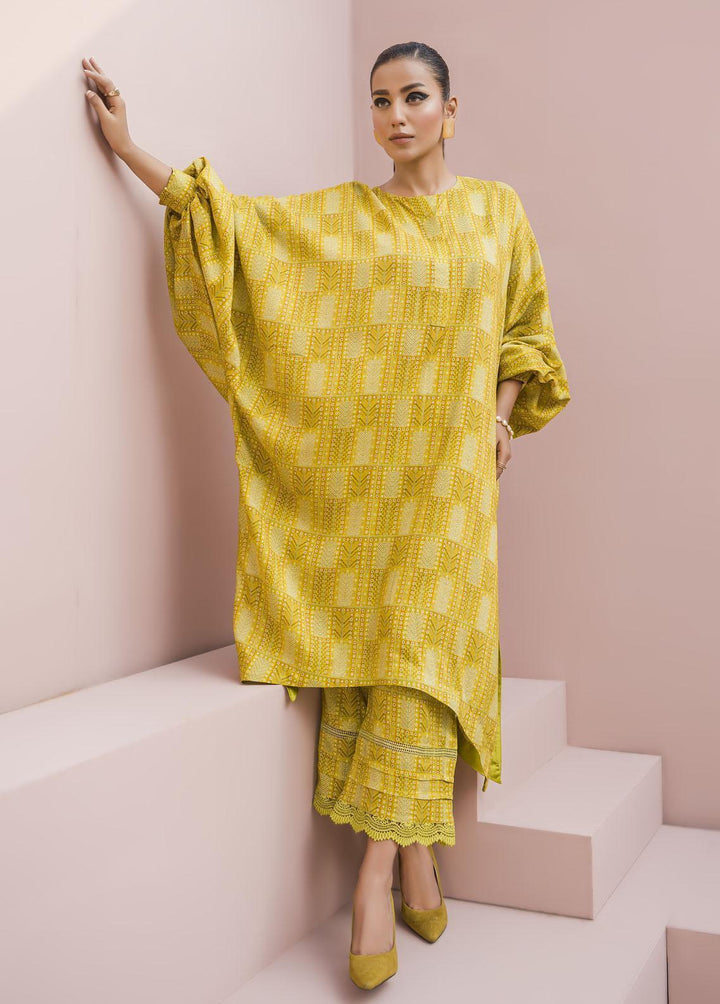 Meerak Pret Printed Raw Silk 2 Piece Suit Lumina