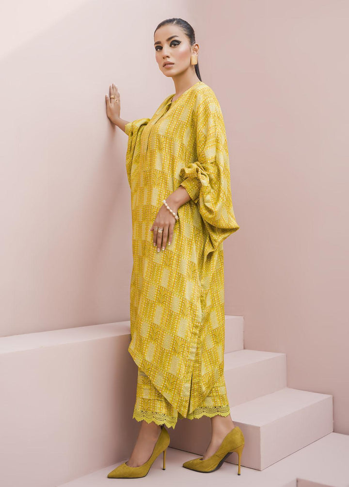 Meerak Pret Printed Raw Silk 2 Piece Suit Lumina