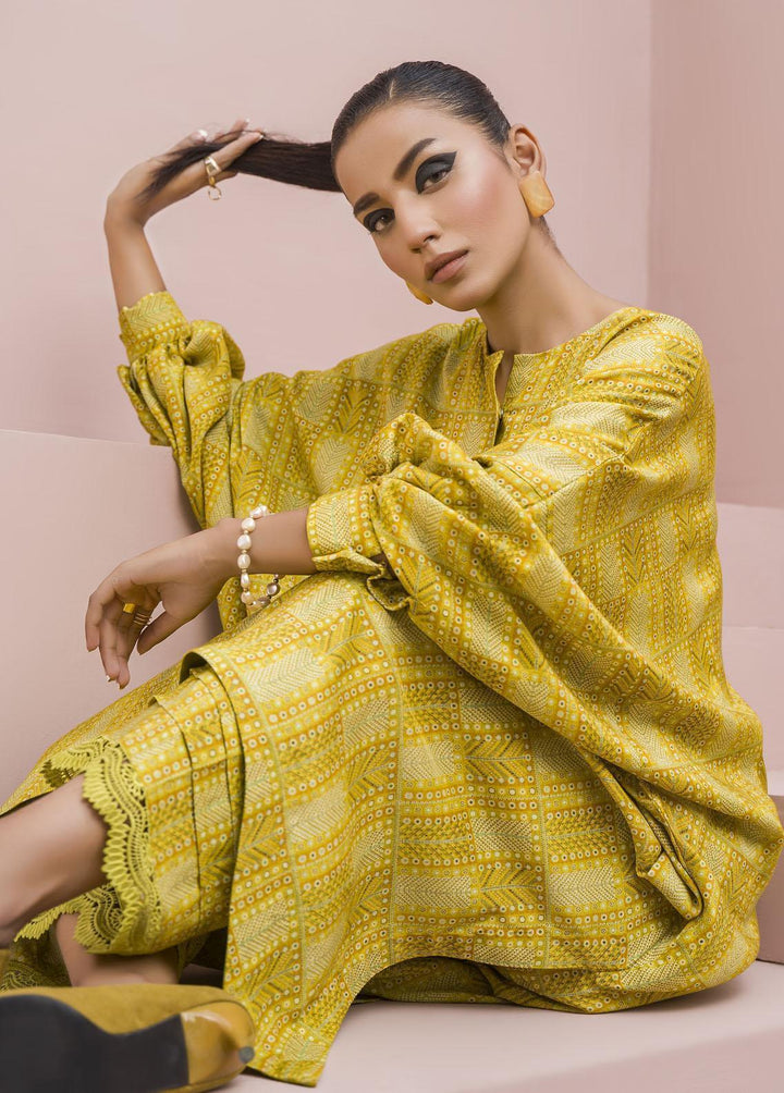 Meerak Pret Printed Raw Silk 2 Piece Suit Lumina